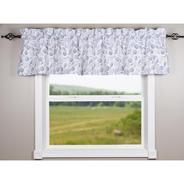 Shells White Navy Valance Lined VLRE0905 - The Fox Decor